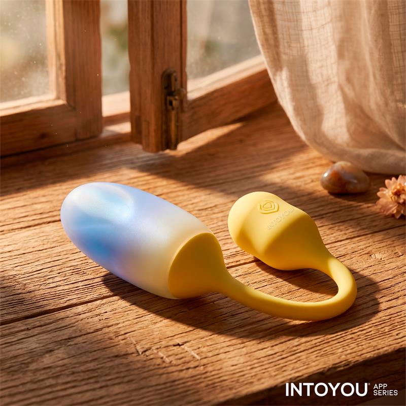 NexEgg Vibrating Egg Double Silicone Layer App Yellow Purple