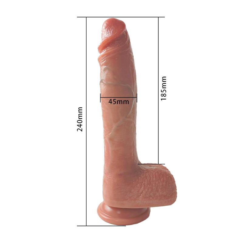 Dildo with Vibration Thrusting and heating 24 cm