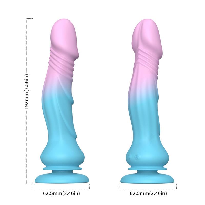 Dildo with Thrusting and Vibration with Suction Cup 192 cm