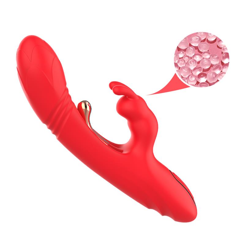 Thrusting Rabbit Tickler Vibrator Liquid Silicone