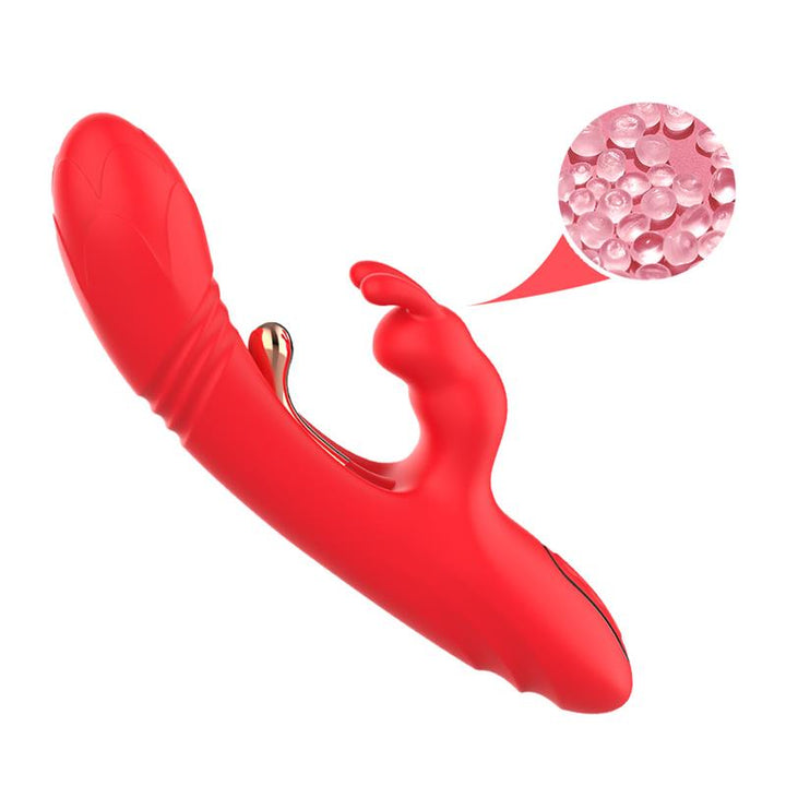 Thrusting Rabbit Tickler Vibrator Liquid Silicone