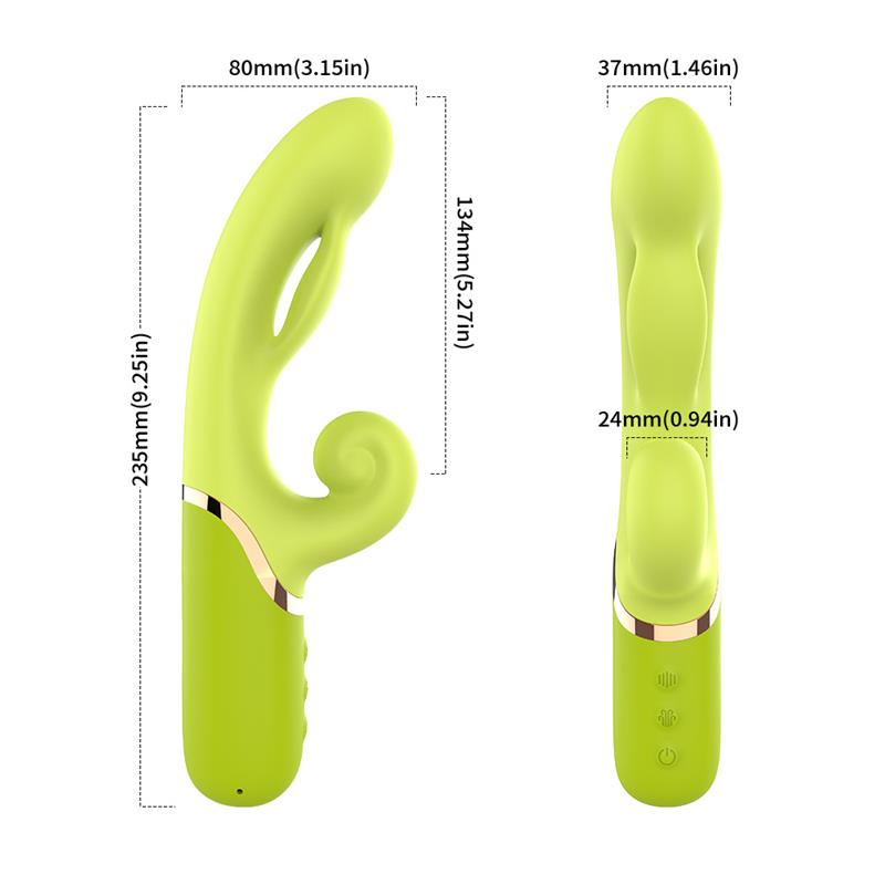 Inflatable Rabbit Vibrator Green