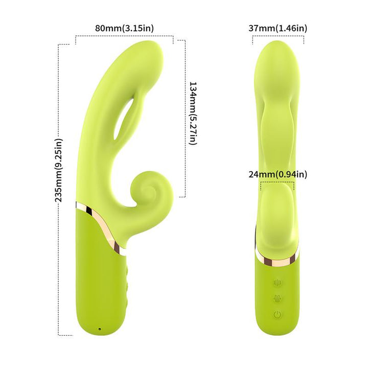 Inflatable Rabbit Vibrator Green