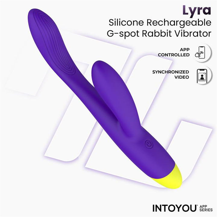 Lyra G Spot Rabbit Vibrator with App Purple
