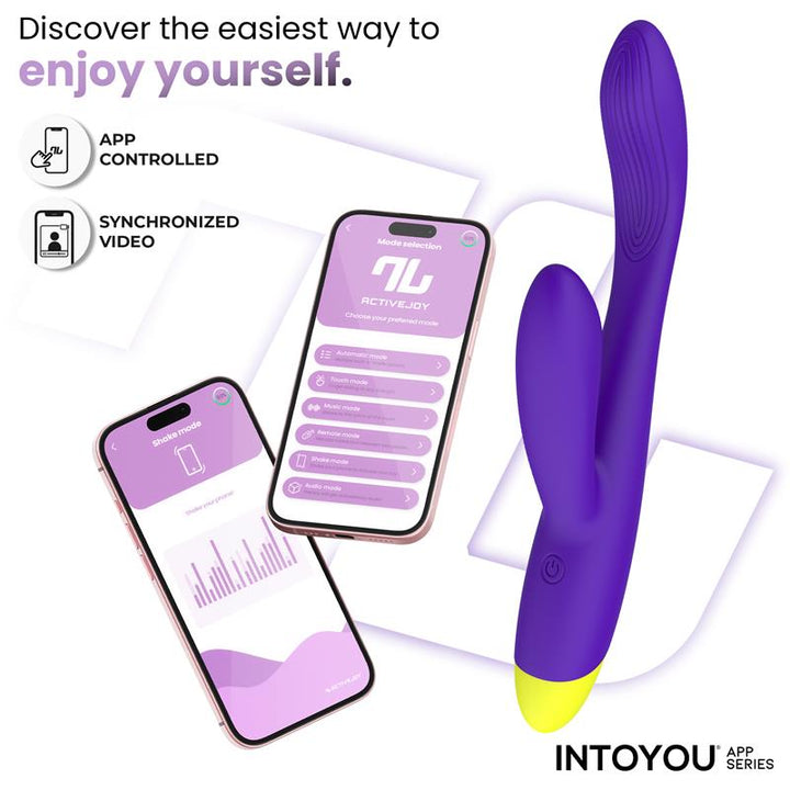Lyra G Spot Rabbit Vibrator with App Purple