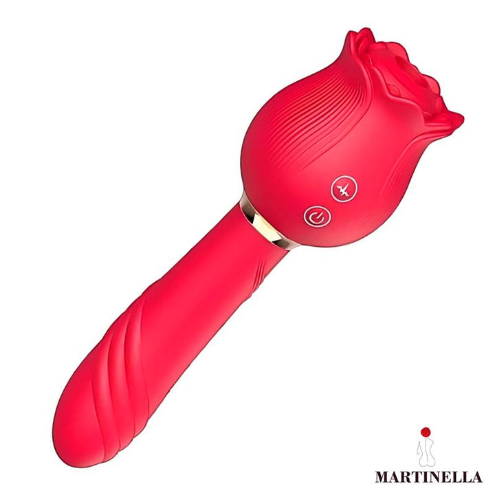 Rose with Suction and Vibe 2 in 1
