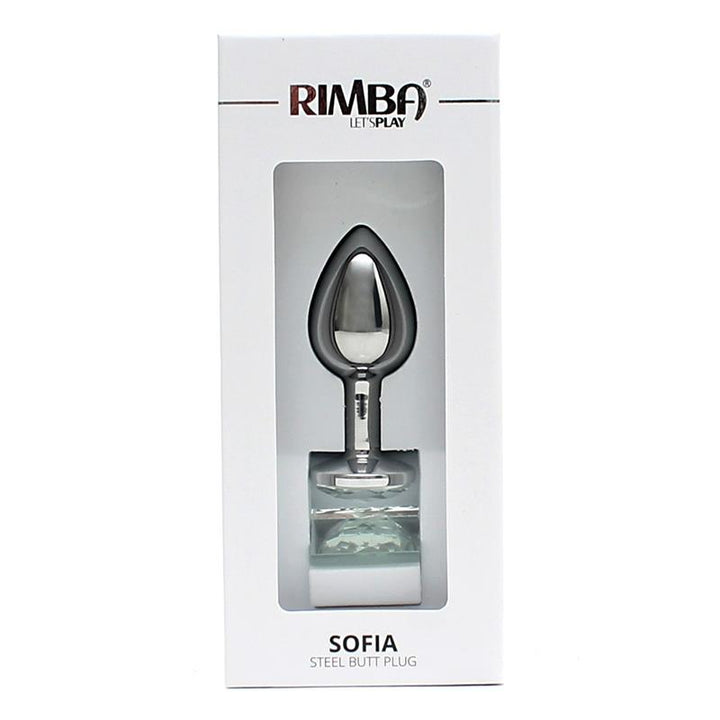 Metal Butt Plug Sofia Clear Jewel