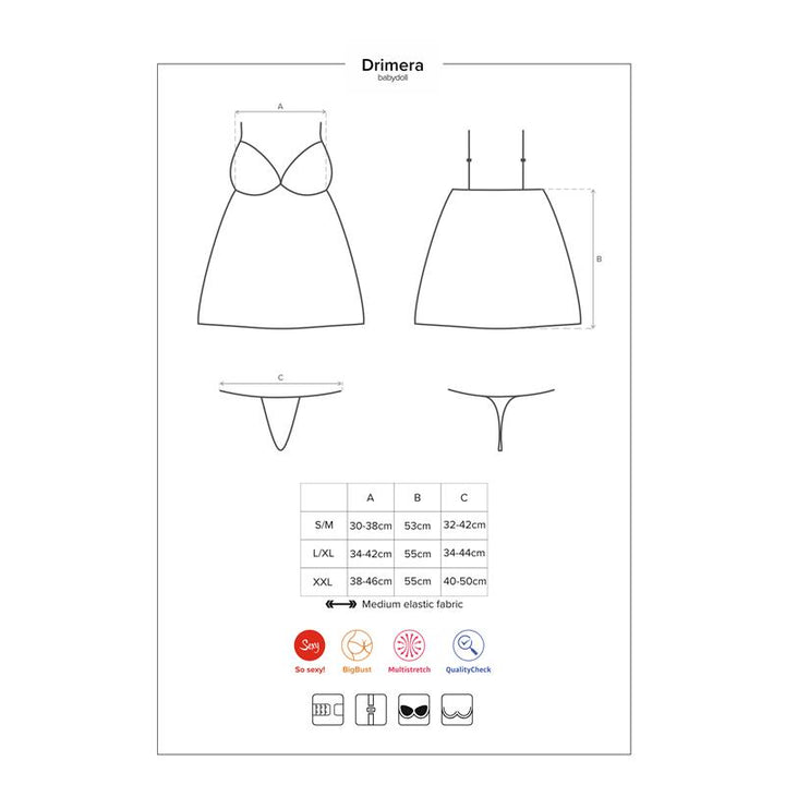 Drimera Babydoll and Thong Blue