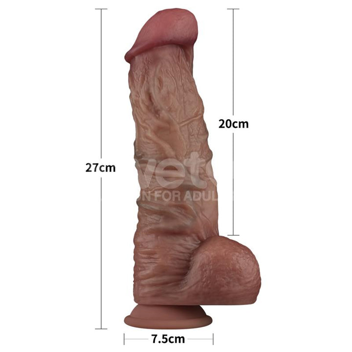 Dildo Dual Layered XXL 105 Black