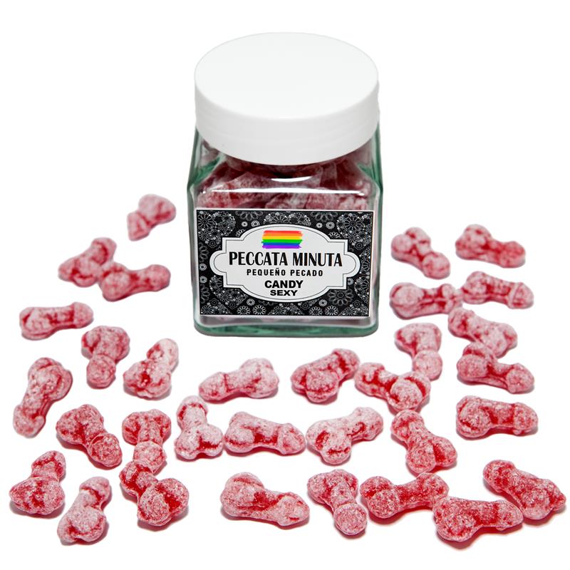 40 Penis Shaped Candies Jar Strawberry Cherry Flavor LGBT