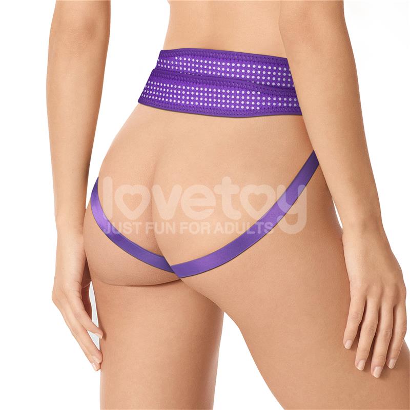 Easy Strap On Harness Polka Dots Purple