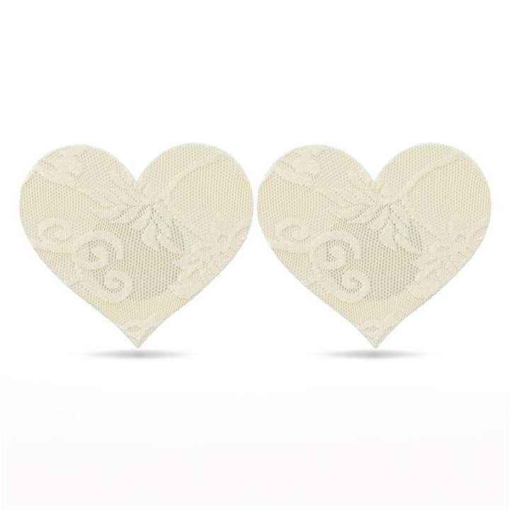 Pack Nipple Covers Flower and Heart Beige