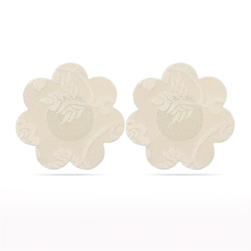 Pack Nipple Covers Flower and Heart Beige