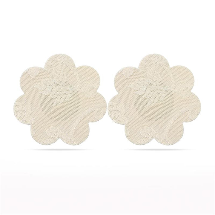 Pack Nipple Covers Flower and Heart Beige
