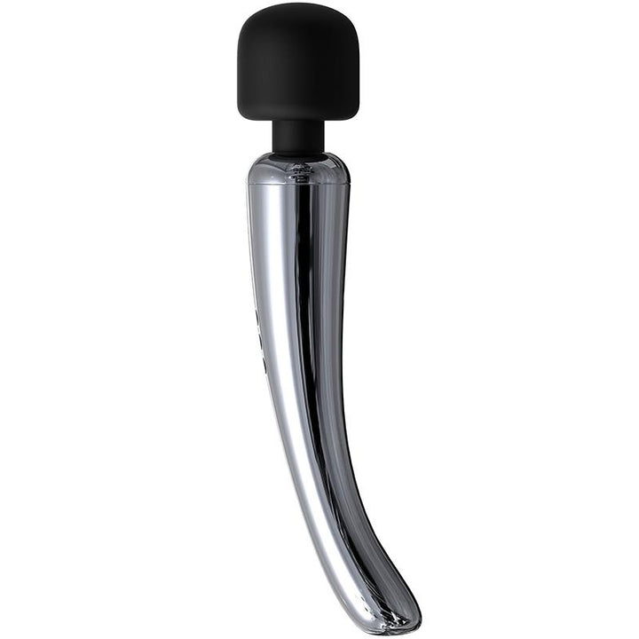 Silvery High Tech Wand Super Powerful Wireless USB Chrome Silicone