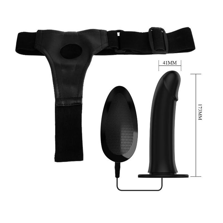 Vibrating Strap On with Hollow Dildo Vito