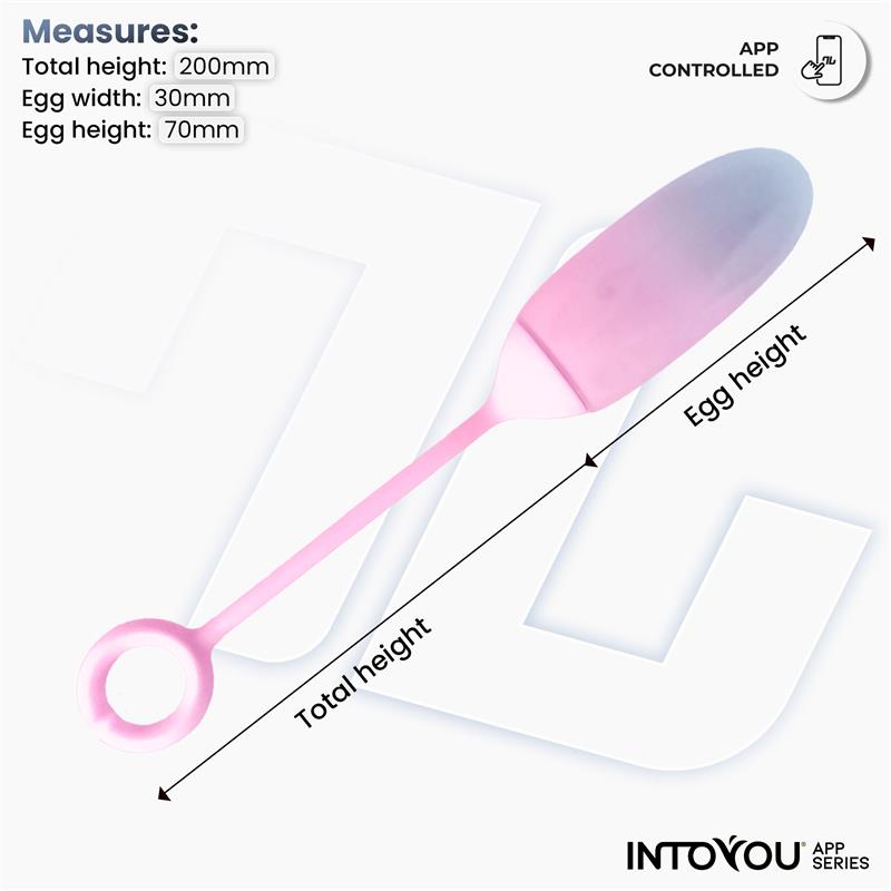 Vibrating Egg Double Layer Silicone with APP Blue Pink