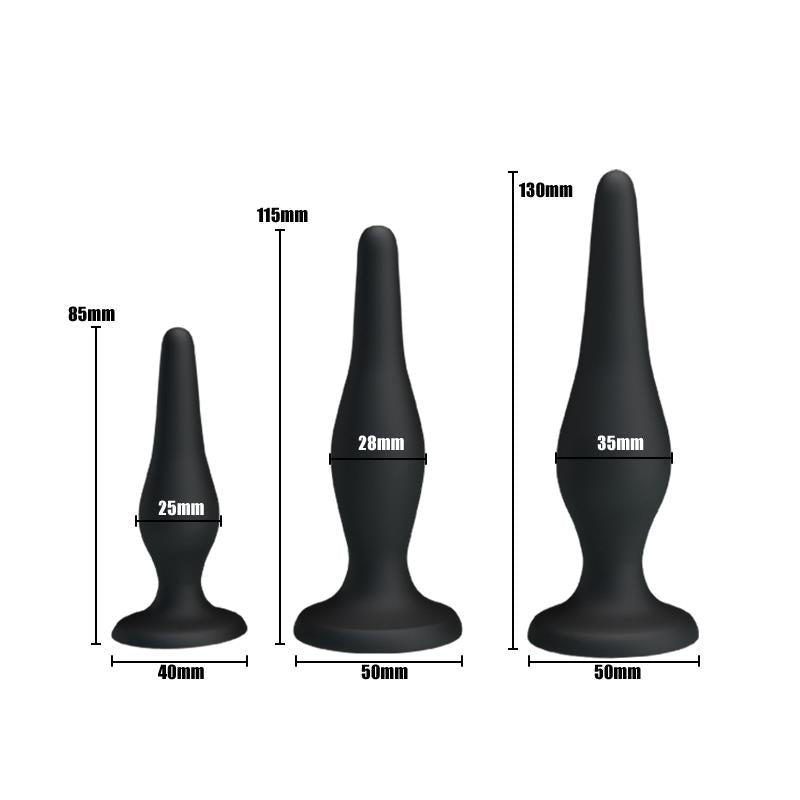 Pack 3 Butt Plug Mini Anal Kit