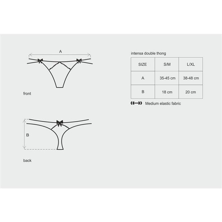 Intensa Double Thong Black