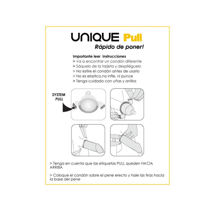 Pull Condoms with Straps No Latex 3 pcs