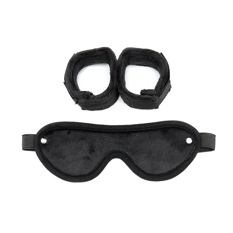 Hand Cuffs with Mask Adjustable Black