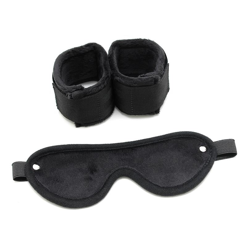 Hand Cuffs with Mask Adjustable Black