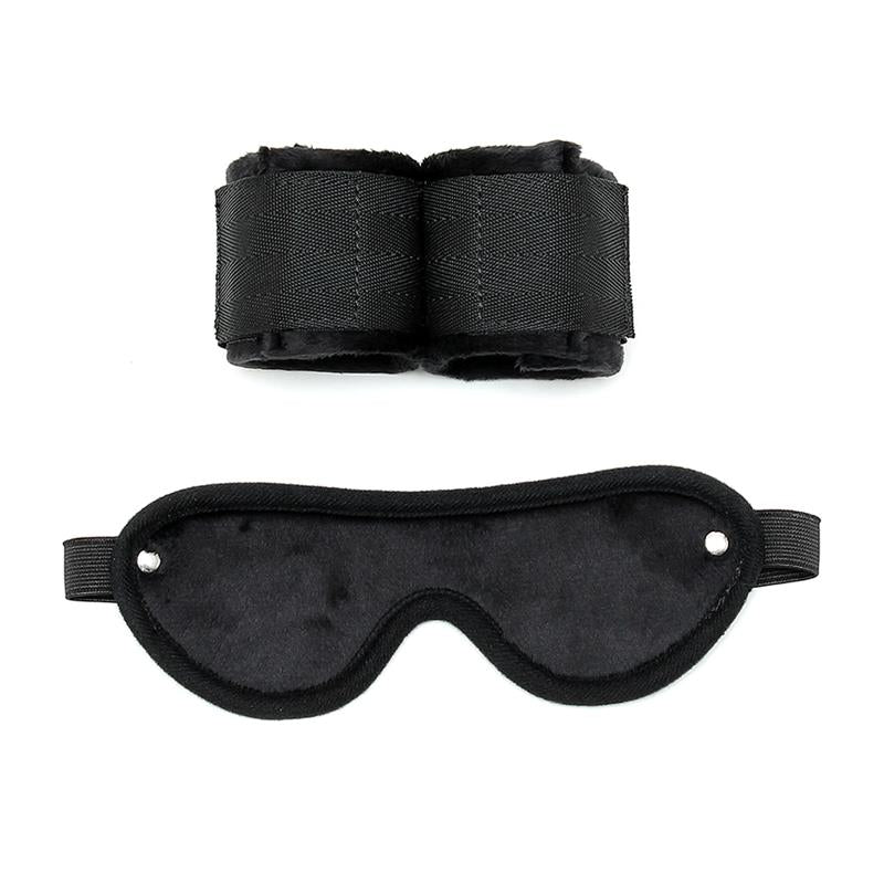 Hand Cuffs with Mask Adjustable Black