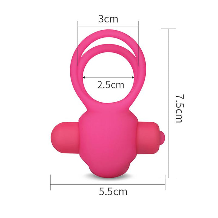 Double Vibrating Cockring Power Clit Duo Pink