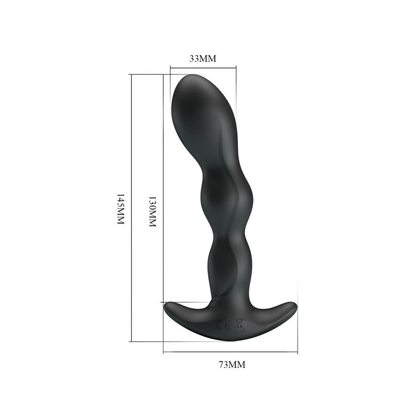 Yale Butt Plug with Vibration Black