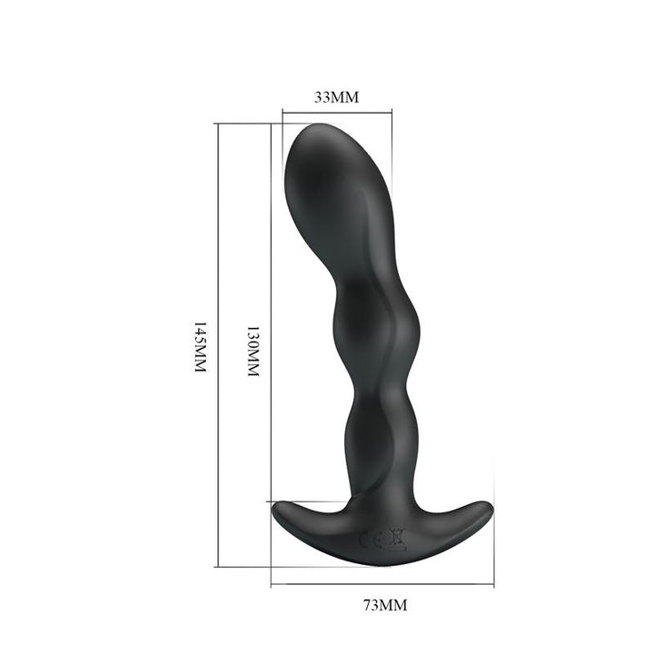 Yale Butt Plug with Vibration Black
