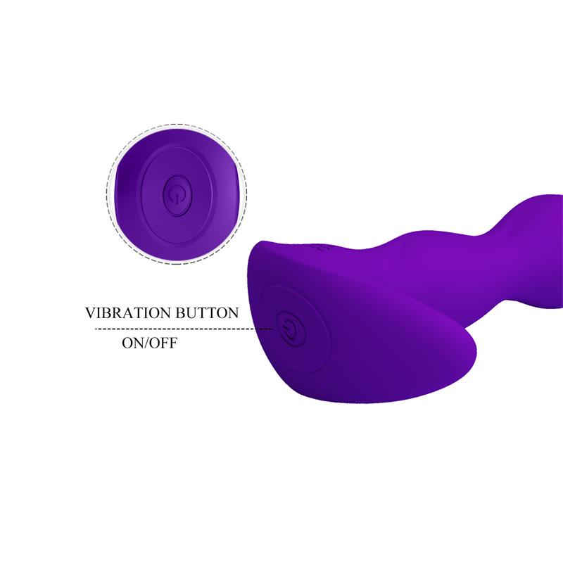 Yale Butt Plug with Vibration Purple