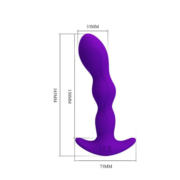 Yale Butt Plug with Vibration Purple