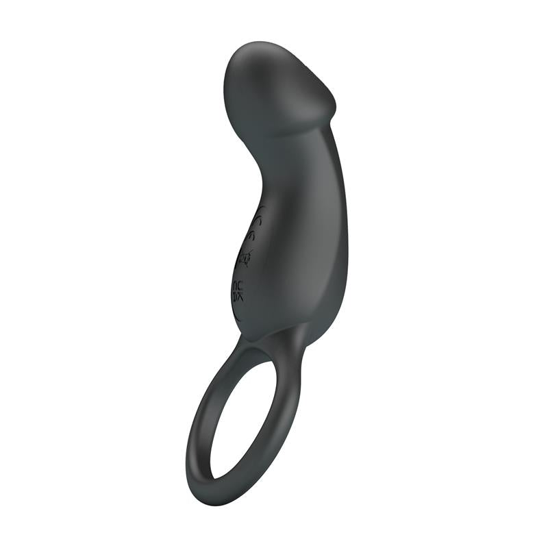 Trae Vibrating Cock Ring USB Black