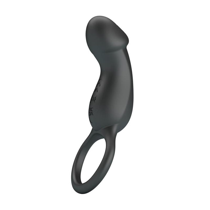 Trae Vibrating Cock Ring USB Black