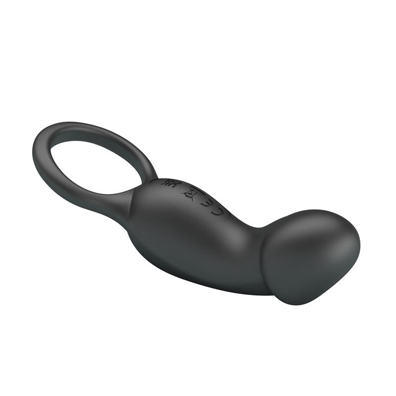 Trae Vibrating Cock Ring USB Black