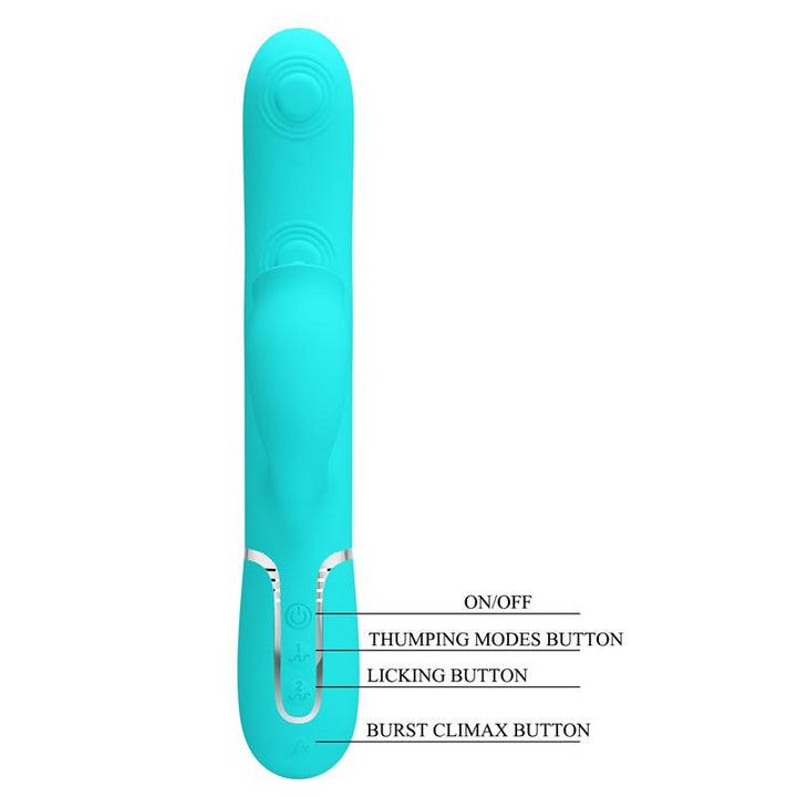 Gigi Vibrator Licking and Thumping Turquoise