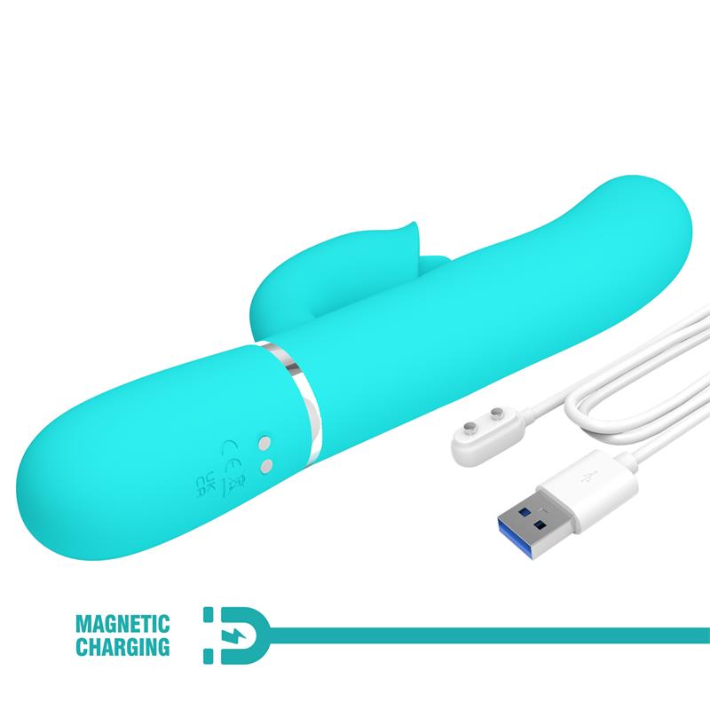 Gigi Vibrator Licking and Thumping Turquoise