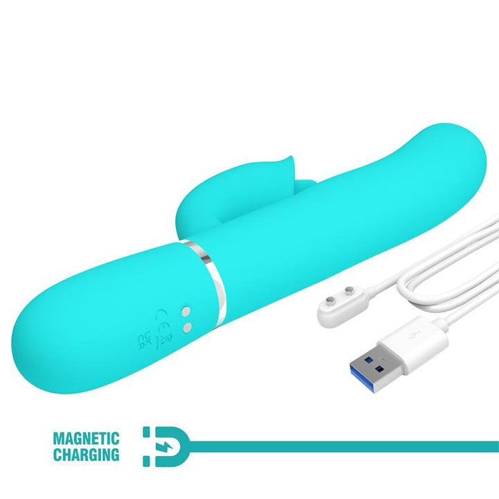 Gigi Vibrator Licking and Thumping Turquoise