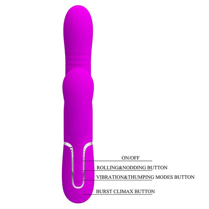 Mariana Vibrator 4 in 1 Silicone Fuchsia