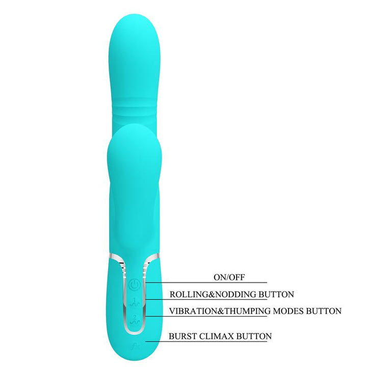 Mariana Vibrator 4 in 1 Silicone Turquoise