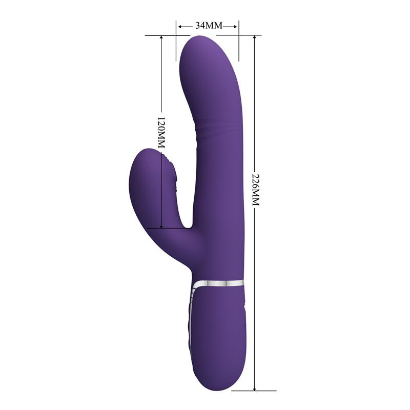 Mariana Vibrator 4 in 1 Silicone Purple