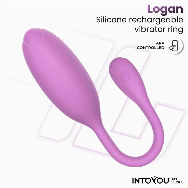 Logan Vibrating Egg with App Unibody Silicone Purple