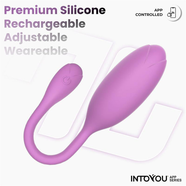 Logan Vibrating Egg with App Unibody Silicone Purple