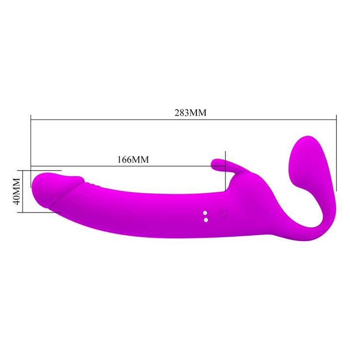 Zanini Vibrating Strapless StrapOn Silicone
