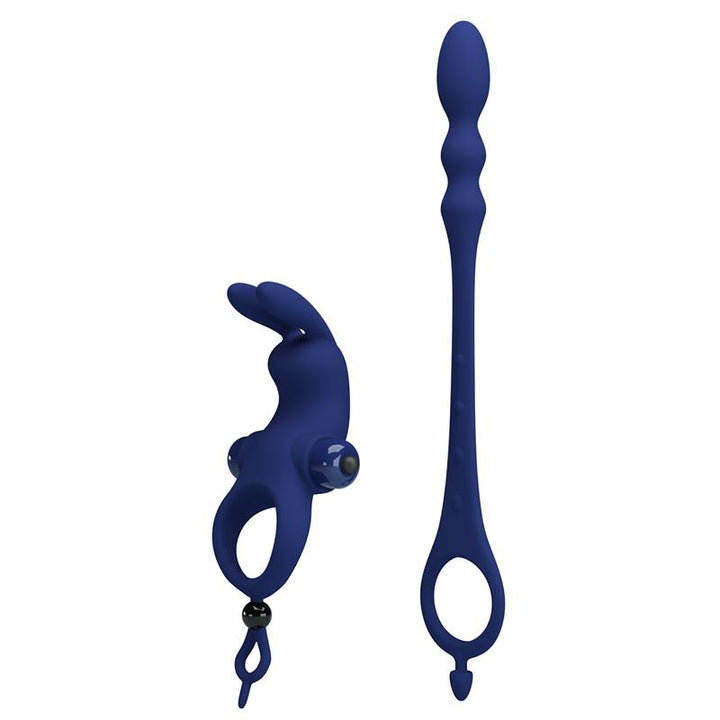 Vibrating Penis Ring with Anal Chain