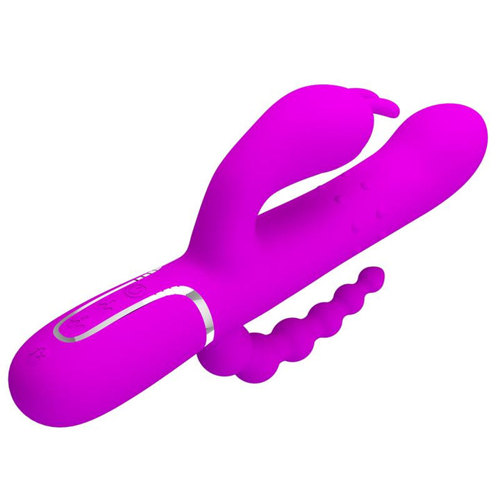Cammy 4 in 1 Vibe with Rotating Balls and Anal Chain