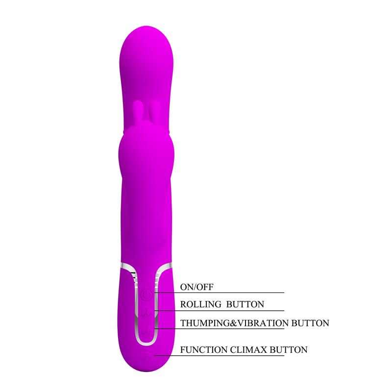 Cammy 4 in 1 Vibe with Rotating Balls and Anal Chain