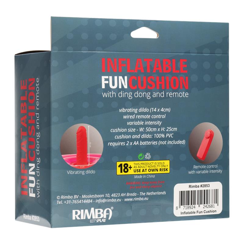 Inflatable Cushion with Vibrating Dildo and Rmote Ding Dong