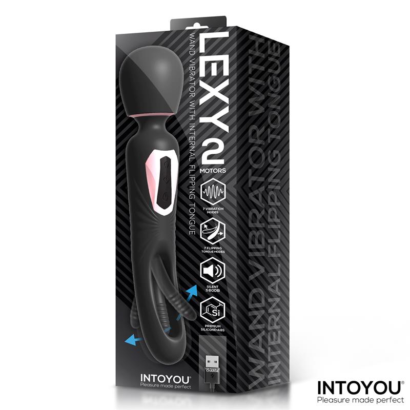 Lexy Vibrating Wand with Internal Flipping Tongue