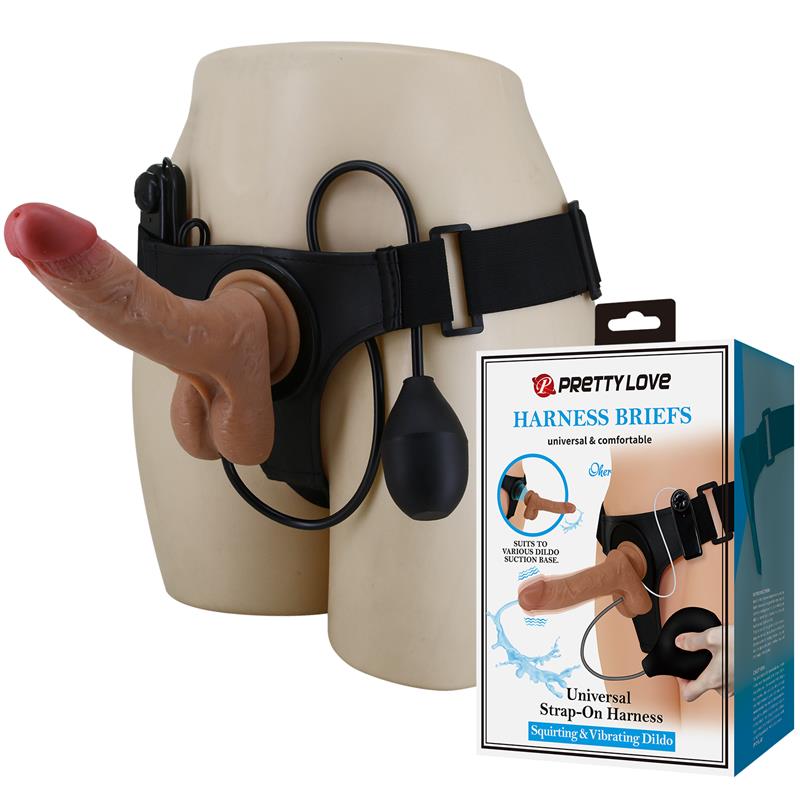 Oher Stra On with Vibration and Squirt Dildo